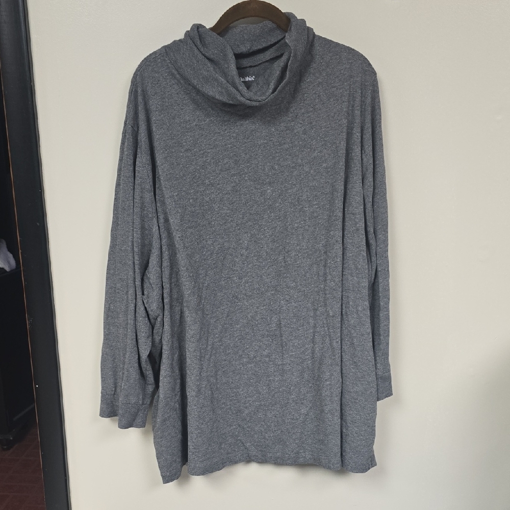Woman Within Charcoal Cowl Neck Sweater